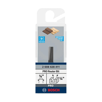 PRO Router Straight Bit, Two Flutes, Ø 1/4? x L 5/8?, Shank 1/4?
, D1 6,35 mm, L 16 mm, G 48 mm - image 02