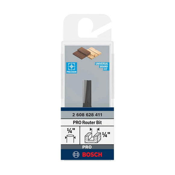 PRO Router Straight Bit, Two Flutes, Ø 1/4? x L 5/8?, Shank 1/4?
, D1 6,35 mm, L 16 mm, G 48 mm - image 02