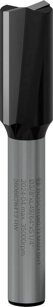 PRO Router Straight Bit, Two Flutes, Ø 3/8? x L 49/64?, Shank 1/4?
 D1 9,5 mm, L 19,5 mm, G 51 mm