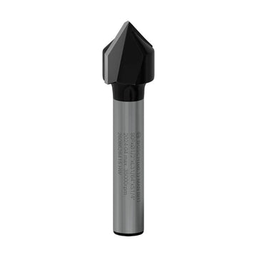 PRO Router Bit V-Groove, 90° x Ø 1/2?, Shank 1/4?
 D1 12,7 mm, L 12,7 mm, G 45 mm, 90° - image 01