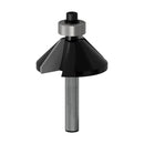 PRO Router Bit Chamfer, 45°, Shank 1/4?
D1 34,9 mm, B 13 mm, L 14,6 mm, G 56 mm, 45° - image 01
