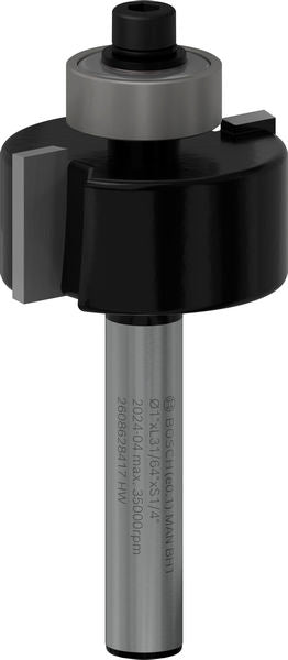 PRO Router Bit Rabbeting, 1/4?, Shank 1/4?
, D1 25,4 mm, L 12,7 mm, G 54 mm