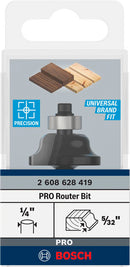 PRO Router Bit Roman Ogee, R 5/32?, Shank 1/4?
 R1 4 mm, D1 28,6 mm, B 15,9 mm, L 12,4 mm, G 54 mm-2