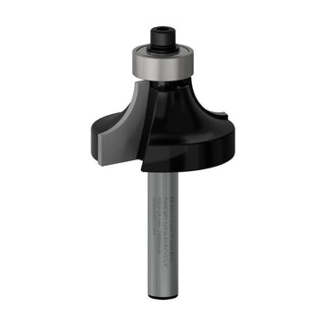PRO Router Bit Rounding Over, R 3/8?, Shank 1/4?
R1 9,5 mm, D 31,8 mm, L 16,2 mm, G 57 mm - image 01