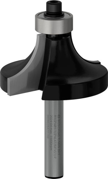 PRO Router Bit Rounding Over, R 1/2?, Shank 1/4?
, R1 12,7 mm, D 38,1 mm, L 18,6 mm, G 60 mm