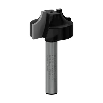 PRO Router Bit Ovolo, R 1/4?, Shank 1/4?
 R1 6,3 mm, D 25,4 mm, L 14 mm, G 46 mm - image 01