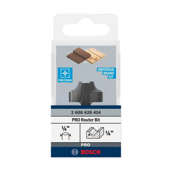 PRO Router Bit Ovolo, R 1/4?, Shank 1/4?
 R1 6,3 mm, D 25,4 mm, L 14 mm, G 46 mm - image 02
