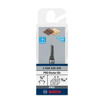 PRO Router Straight Bit, One Flute, Ø 3/16? x L 31/64?, Shank 1/4? D1 4,8 mm, L 12,7 mm, G 51 mm - image 02