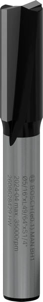 PRO Router Straight Bit, Two Flutes, Ø 5/16? x L 49/64?, Shank 1/4?
 D1 8 mm, L 19,5 mm, G 51 mm