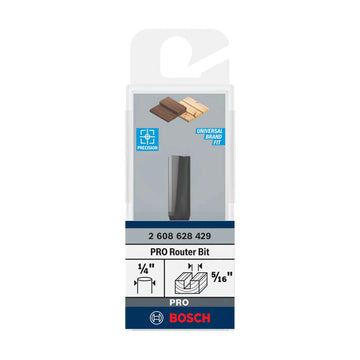 PRO Router Straight Bit, Two Flutes, Ø 5/16? x L 49/64?, Shank 1/4?
 D1 8 mm, L 19,5 mm, G 51 mm - image 02