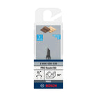 PRO Router Bit V-Groove, 90° x Ø 1/4 Shank 1/4 D1 6,3 mm, L 9,2 mm, G 45 mm, 90° - image 02