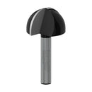 PRO Router Bit Core Box, R 1/2?, Shank 1/4?
 R1 12,7 mm, D 25,4 mm, L 15,6 mm, G 49 mm - image 01