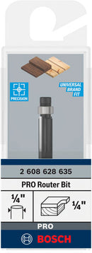 PRO Router Bit Bottom Bearing Flush Trim, Ø 1/4? x L 21/32?, Shank 1/4? D1 6,35 mm, L 12,7 mm, G 54 mm-2