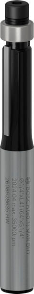 PRO Router Bit Bottom Bearing Flush Trim, Ø 1/4? x L 21/32?, Shank 1/4? D1 6,35 mm, L 12,7 mm, G 54 mm