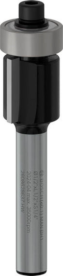 PRO Router Bit Bottom Bearing Flush Trim, Ø 1/2? x L 1/2?, Shank 1/4?
 D1 12,7 mm, L 12,7 mm, G 56 mm-1