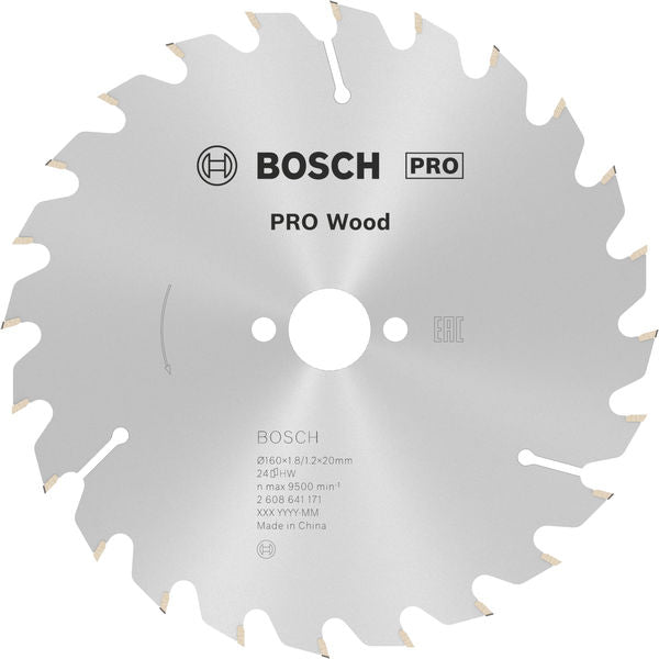 PRO Wood Circular Saw Blade, 160 x 1.8 x 20 mm, T24