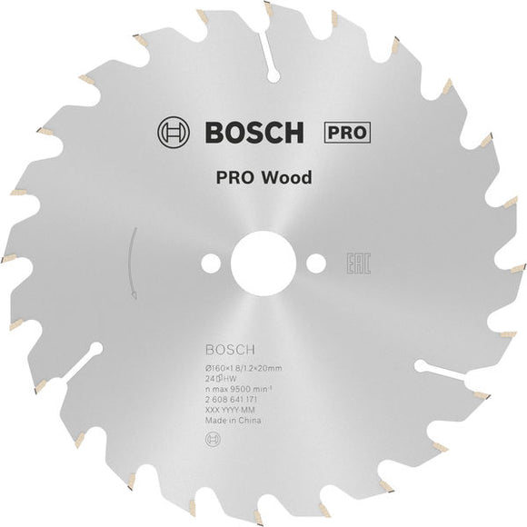 PRO Wood Circular Saw Blade, 160 x 1.8 x 20 mm, T24
