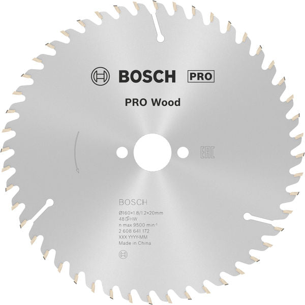 PRO Wood Circular Saw Blade, 160 x 1.8 x 20 mm, T48