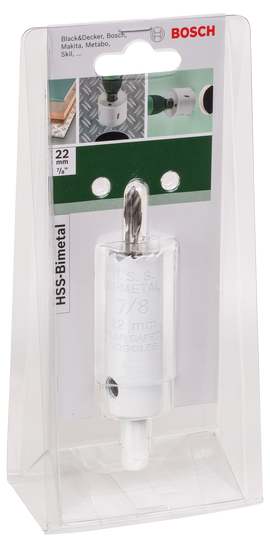 HSS bi-metal hole saw 22 mm - 0