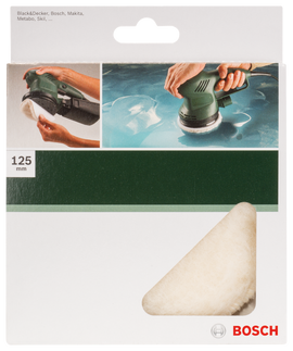 Lambswool bonnet for random orbital sanders, 125 mm Hook&Loop - 0