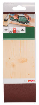 Sanding bel red quality for belt sanders, 75 x 457 mm, 80, 3 pc-2
