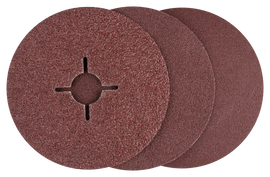 Bosch fibre sanding disc set for angle grinders, aluminium oxide 36 - 100, 12 pc