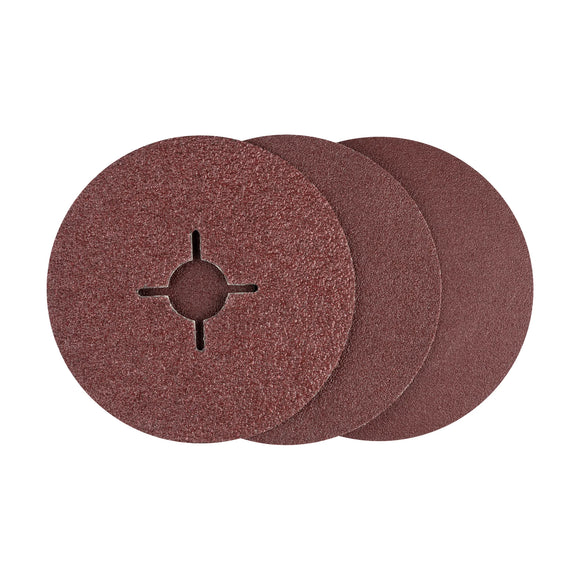 Bosch fibre sanding disc set for angle grinders, aluminium oxide 36 - 100, 12 pc - image 01