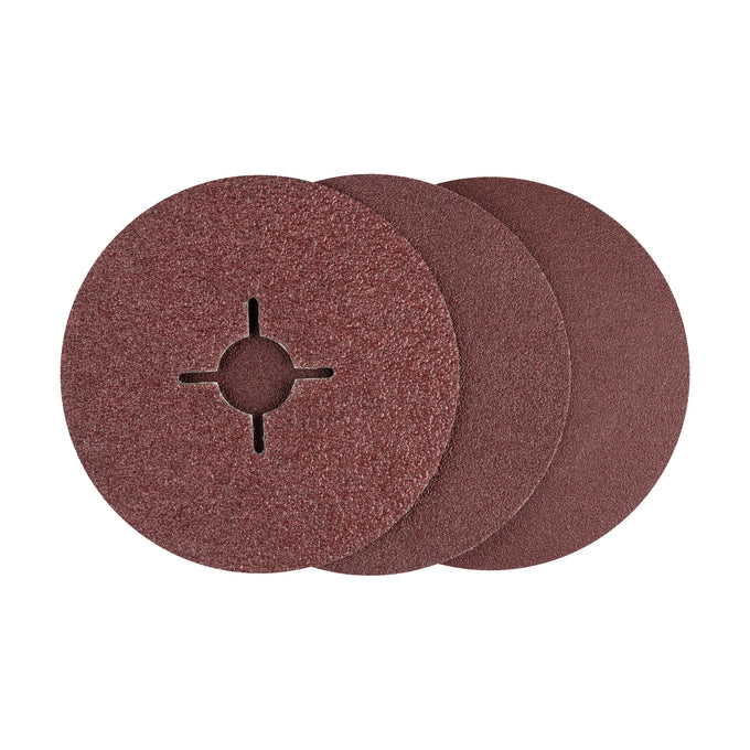 Bosch fibre sanding disc set for angle grinders, aluminium oxide 36 - 100, 12 pc - image 01