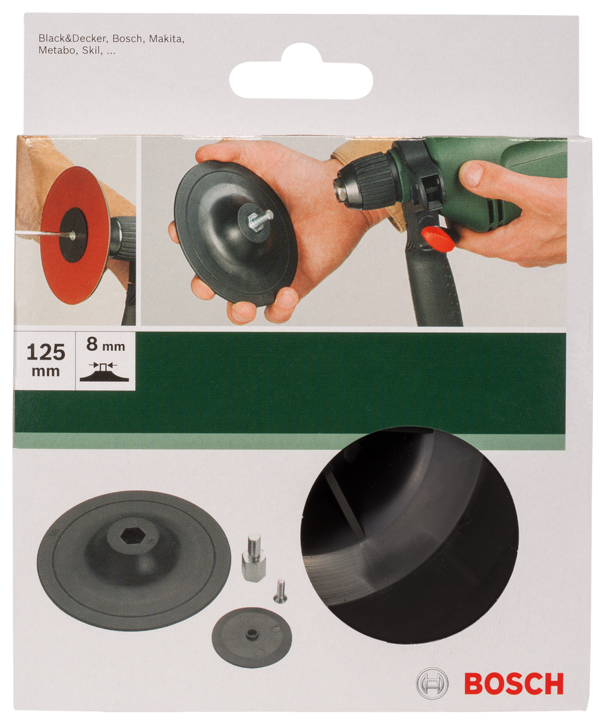 Sanding pad for drills, clamping system, 125 mm - 0