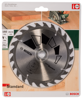 Bosch Circular saw blade STANDARD 160 x 20/16, 24 - 0