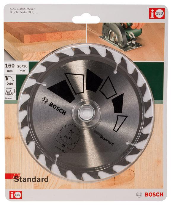 Bosch Circular saw blade STANDARD 160 x 20/16, 24