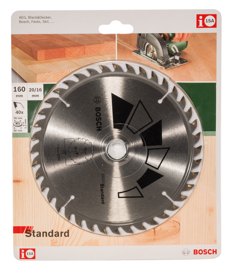 Bosch Circular saw blade STANDARD 160 x 20, 40 - 0