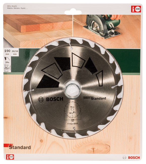 Bosch Circular saw blade STANDARD 190 x 30/24, 24
