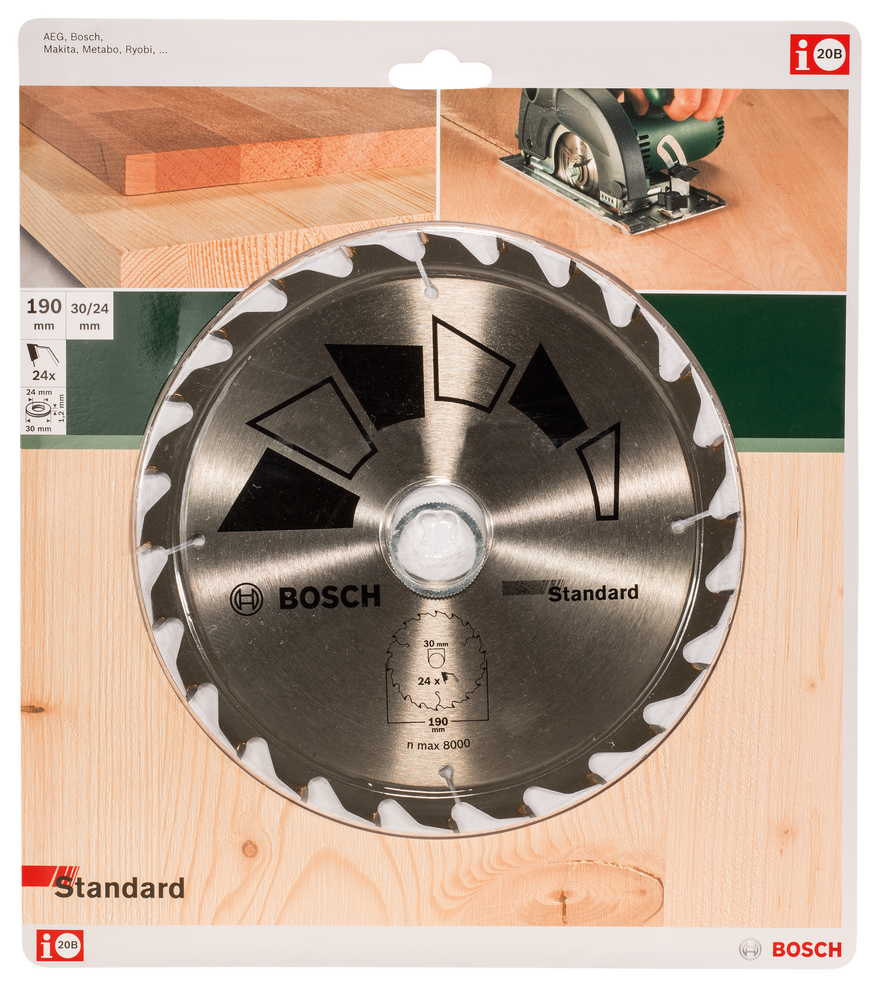 Bosch Circular saw blade STANDARD 190 x 30/24, 24 - 0