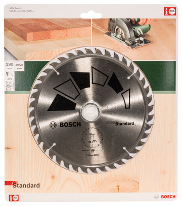 Bosch Circular saw blade STANDARD 190 x 30/24, 40 - 0