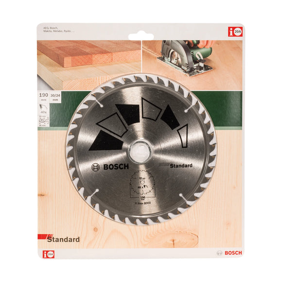 Bosch Circular saw blade STANDARD 190 x 30/24, 40 - image 02