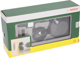 HSS 11 pc hole saw set, 22/25/29/35/38/44/51/68 mm, 2 adapters - 0