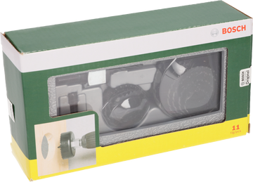 HSS 11 pc hole saw set, 22/25/29/35/38/44/51/68 mm, 2 adapters - 0