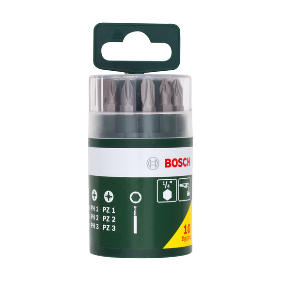 Bosch 10pc Screwdriver set PH, PZ, Slotted - image 02