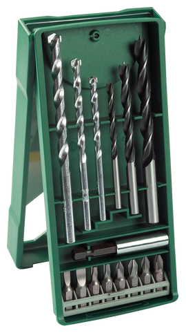 Bosch 15pc Mini-X-Line Mixed Drill & Screwdriver set - 0
