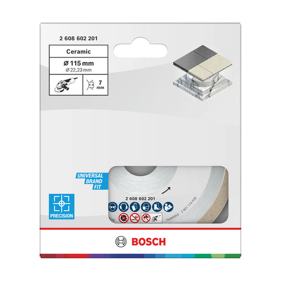 Bosch Standard for Ceramic 115 x 22,23 x 1,6 x 7 continuous rim - image 01