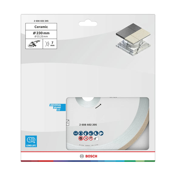 Bosch Standard for Ceramic 230 x 22,23 x 1,6 x 7 continuous rim - image 02