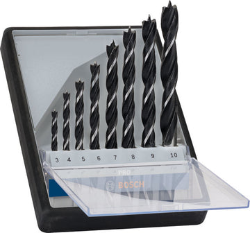 PRO Wood Brad Point Drill Bit Set, 8 pcs
 3/4/5/6/7/8/9/10 mm