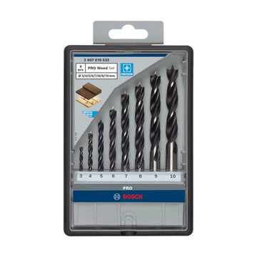 PRO Wood Brad Point Drill Bit Set, 8 pcs
 3/4/5/6/7/8/9/10 mm - image 02