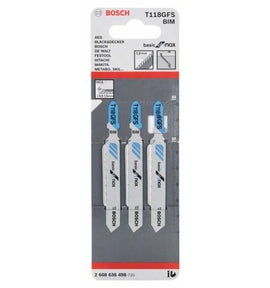 BIM T 118 GFS Basic for INOX, 3 pc (tooth spacing 0.8 mm) - 0