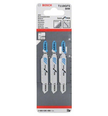 BIM T 118 GFS Basic for INOX, 3 pc (tooth spacing 0.8 mm) - 0