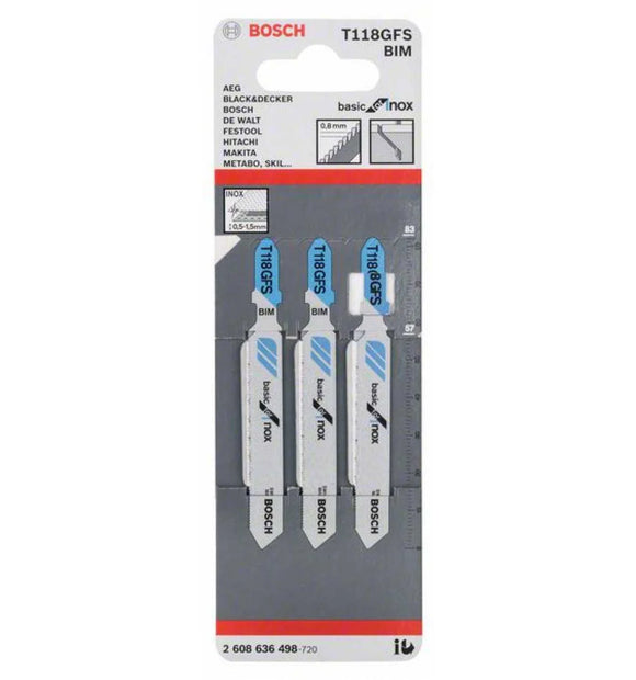 BIM T 118 GFS Basic for INOX, 3 pc (tooth spacing 0.8 mm)