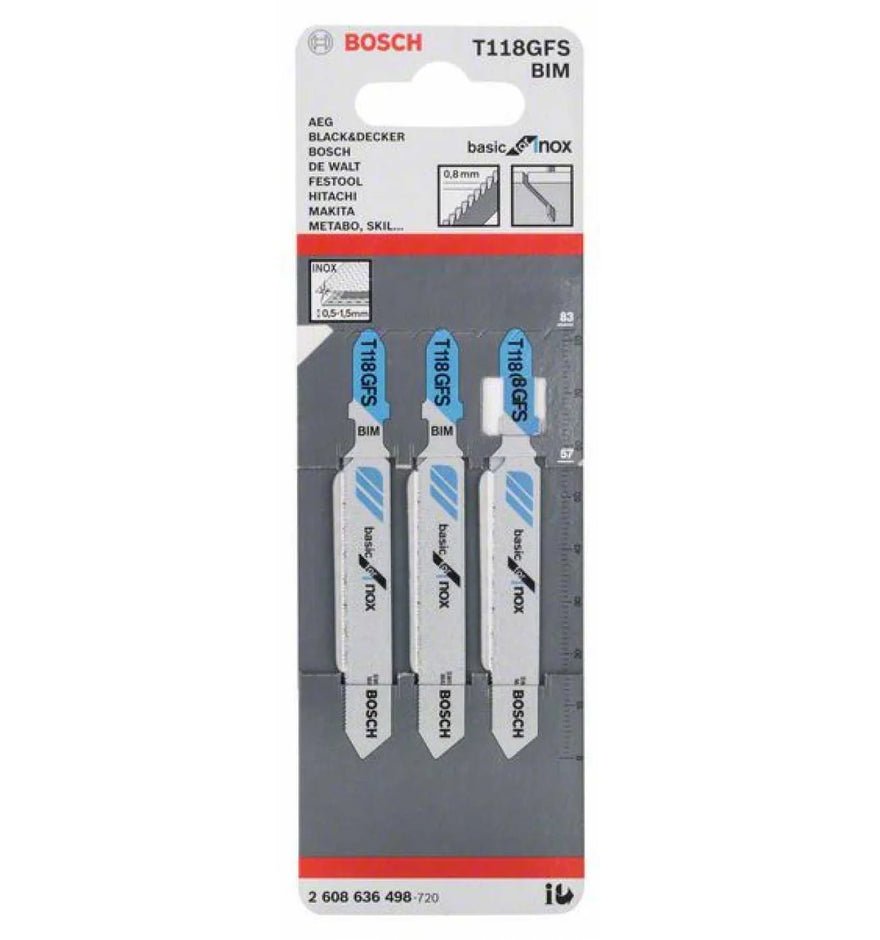 BIM T 118 GFS Basic for INOX, 3 pc (tooth spacing 0.8 mm) - 0