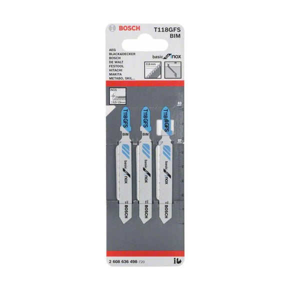 BIM T 118 GFS Basic for INOX, 3 pc (tooth spacing 0.8 mm) - image 02