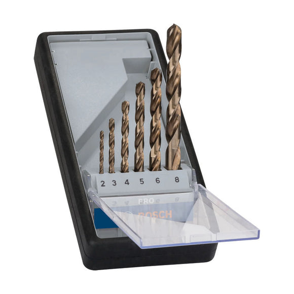 PRO Stainless Steel HSS-Co Twist Drill Bit Set 2-8 mm, 6 pc - image 01